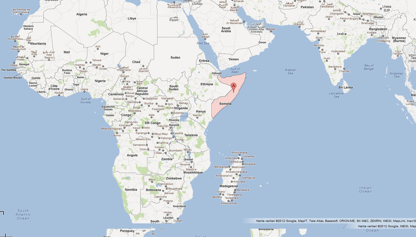 karte von Somalia afrika